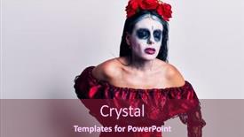  Presentation with mexican day - Presentation design featuring young-woman-wearing-mexican-day background and a tawny brown colored foreground