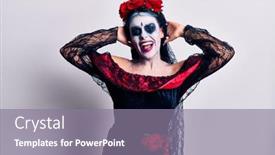  Presentation with mexican day - Beautiful PPT layouts featuring young-woman-wearing-mexican-day backdrop and a gray colored foreground