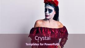  Presentation with mexican day - Beautiful theme featuring young-woman-wearing-mexican-day backdrop and a tawny brown colored foreground