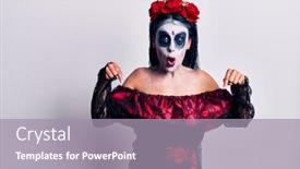  Presentation with mexican day - Amazing presentation having young-woman-wearing-mexican-day backdrop and a gray colored foreground