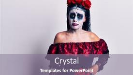  Presentation with mexican day - Audience pleasing presentation design consisting of young-woman-wearing-mexican-day backdrop and a gray colored foreground