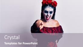  Presentation with mexican day - Theme having young-woman-wearing-mexican-day background and a gray colored foreground