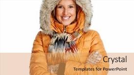  Presentation with powder coat - Presentation design enhanced with brown cane sugar in a background and a sky blue colored foreground