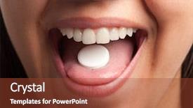  Presentation with tongue - Slide set featuring pill on her tongue background and a tawny brown colored foreground