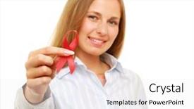  Presentation with maternal fetal hiv aids - Theme enhanced with young woman with an aids background and a white colored foreground