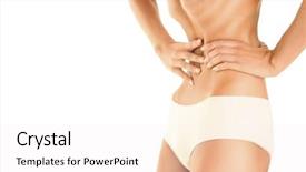  Presentation with anorexia - Slide deck enhanced with young woman with anorexia background and a white colored foreground