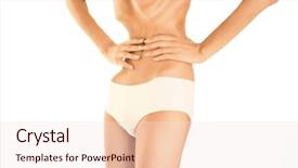  Presentation with anorexia - Audience pleasing PPT theme consisting of young woman with anorexia backdrop and a sky blue colored foreground