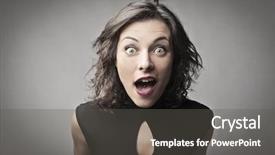  Presentation with lactation young woman breastfeeding - Presentation theme with young woman with astonished expression background and a dark gray colored foreground