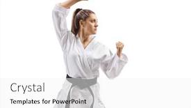  Presentation with kimono - Audience pleasing PPT layouts consisting of young-woman-with-black-belt backdrop and a white colored foreground