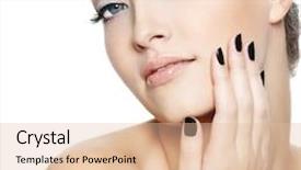  Presentation with black woman - Audience pleasing presentation theme consisting of young woman with black nails backdrop and a lemonade colored foreground