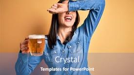  Presentation with blue eyes - Slide deck with young-woman-with-blue-eyes background and a teal colored foreground