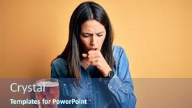  Presentation with cold beer - Presentation theme featuring young-woman-with-blue-eyes background and a ocean colored foreground
