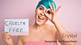  Presentation with cruelty - Cool new theme with young-woman-with-blue-fashion backdrop and a coral colored foreground