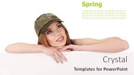  Presentation with lactation young woman breastfeeding - Cool new slide set with young-woman-with-board-banner backdrop and a lemonade colored foreground