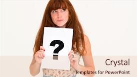  Presentation with airport boarding board - Presentation featuring young woman with board question background and a lemonade colored foreground