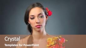  Presentation with bright - Colorful presentation design enhanced with young woman with bright mack backdrop and a  colored foreground