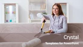  Presentation with amputation - PPT layouts consisting of young woman with broken leg background and a  colored foreground