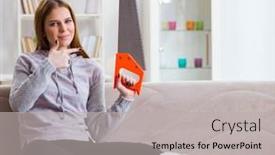  Presentation with broken leg - Theme enhanced with young-woman-with-broken-leg background and a light gray colored foreground