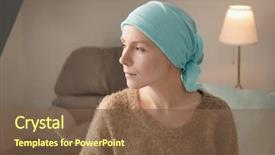  Presentation with cancer - Audience pleasing slide deck consisting of young woman with cancer backdrop and a tawny brown colored foreground