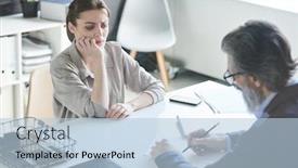  Presentation with depression - Slide set consisting of young-woman-with-clinical-depression background and a light blue colored foreground