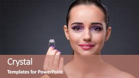  Presentation with marriage - Colorful slide deck enhanced with young woman with diamond ring proposal for marriage backdrop and a coral colored foreground