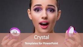  Presentation with marriage - Beautiful slides featuring young woman with diamond ring proposal for marriage backdrop and a coral colored foreground