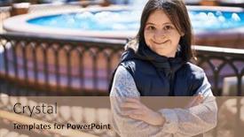  Presentation with down syndrome - Slide deck enhanced with young-woman-with-down-syndrome and a coral colored foreground