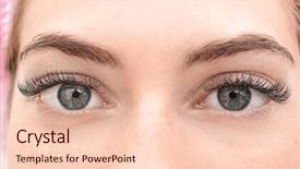  Presentation with young woman wearing boxer gloves - Beautiful slides featuring young woman with eyelash extensions backdrop and a lemonade colored foreground