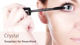  Presentation with eyelashes - Amazing presentation having young-woman-with-eyeliner backdrop and a lemonade colored foreground