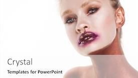  Presentation with bright white - PPT layouts with young-woman-with-fantasy-bright background and a white colored foreground