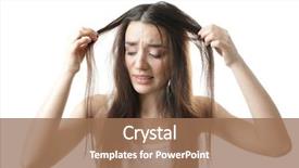  Presentation with hair loss - Slide deck enhanced with young woman with hair loss background and a coral colored foreground