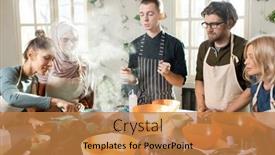  Presentation with heat - PPT layouts consisting of young-woman-with-heat-resistant background and a coral colored foreground