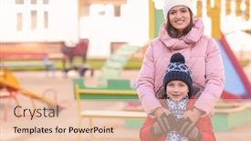  Presentation with child adoption - Beautiful presentation featuring young woman with little boy outdoors child adoption backdrop and a lemonade colored foreground