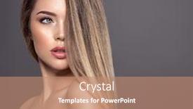  Presentation with sexy girl - Presentation theme with beautiful girl with makeup smoky background and a coral colored foreground