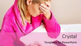  Presentation with drinking alcohol - Slides consisting of young woman with mobile phone background and a  colored foreground