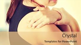  Presentation with back pain - Slide deck consisting of young woman with pain background and a lemonade colored foreground