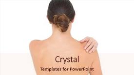  Presentation with shoulder pain - Slide set featuring young woman with shoulder pain background and a lemonade colored foreground