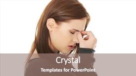  Presentation with pain - Cool new PPT layouts with young woman with sinus pressure backdrop and a coral colored foreground