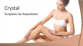  Presentation with sugaring - Audience pleasing slide deck consisting of young woman with sugaring past backdrop and a white colored foreground