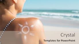  Presentation with shape - Slides enhanced with young-woman-with-sun-shaped background and a lemonade colored foreground