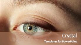  Presentation with drop - Beautiful theme featuring young woman with tear drop backdrop and a coral colored foreground
