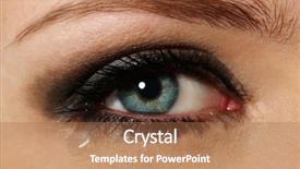  Presentation with drop anchor - Slide set consisting of young woman with tear drop background and a coral colored foreground