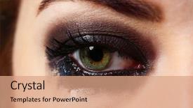  Presentation with drop - Presentation consisting of young woman with tear drop background and a coral colored foreground