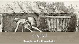  Presentation with miner - Colorful slides enhanced with young woman working backdrop and a gray colored foreground