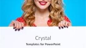  Presentation with white sheet - Beautiful PPT layouts featuring young-woman backdrop and a pink colored foreground