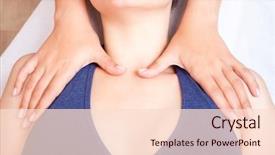  Presentation with shoulder joint - Amazing slide deck having young woman's shoulder joints backdrop and a lemonade colored foreground