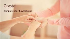  Presentation with holding hands old young - Amazing presentation design having young women holding hands backdrop and a lemonade colored foreground