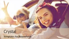  Presentation with girls trip - Theme consisting of young women in car background and a lemonade colored foreground