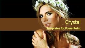  Presentation with black women - Amazing PPT layouts having young women on black backdrop and a tawny brown colored foreground