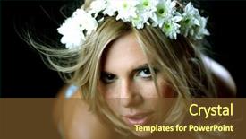  Presentation with black women - Slides having young women on black background and a tawny brown colored foreground